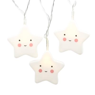 China 10L soft plastic light star LED light string children bedroom decoration chian 3 X AA powered for sale