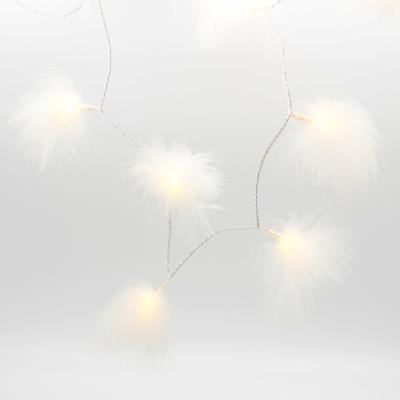 China Battery Operated Feather Garland 16L LED Light String Chian 3 x AA Indoor Decoration for sale