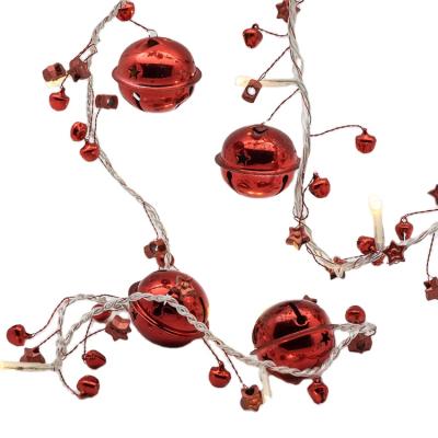 China Indoor Christmas Decoration 16L Metal Chime LED Jingles Chian Light Chain Battery Operated for sale