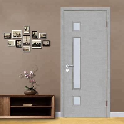 China Simple Design WPC Waterproof Skin Door Interior White Bathroom Door for sale