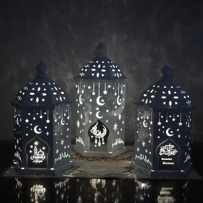 China Ramadan Lantern Lamp Eid Iron Wind Ramadan Decorations Opens Lantern Study Arabic Lighting for sale