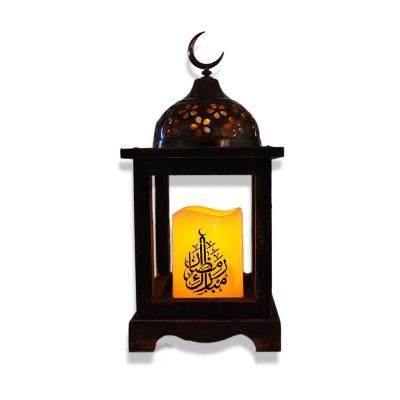 China Ramadan Eid Mubarak Decorations Wrought Iron Lamp Ornaments Party Ramadan Eid Wrought Iron Led Wind Open Muslim Islam Party Decoration Ornament for sale