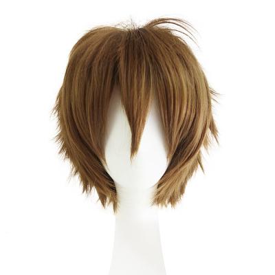 China High Temperatured Fashion Anime Party Heat Resistant Costume Dress Cosplay Unisex Short Straight Full Hair Wig For Women Men Party for sale