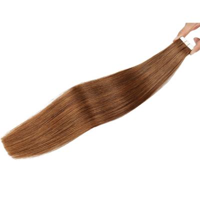 China Wholesale Raw #6 PU Skin Hair Extension Tape Double Dyed Raw Hair Can Be Dyed In 100% Human for sale