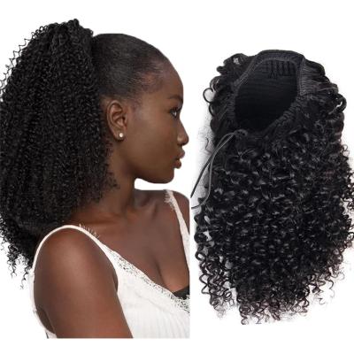 China Drawstring Ponytail Fashion Deep Wave Curly Hair Ponytail for sale