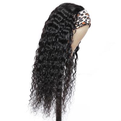 China Factory Hot Sales Beautiful Long Curly Hair Deep Wave Headband Wig for sale