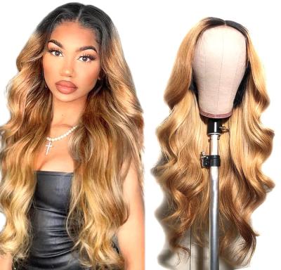 China Brazilian Body Wave Human Hair Lace Front Wigs For Women T1b/30 Ombre Color Italian Hair Wigs Glueless for sale