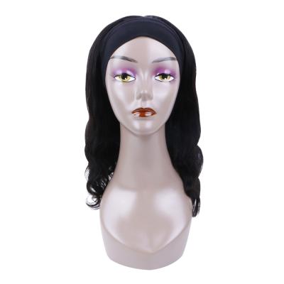 China Fashion Factory Wholesale 100% Curly Hair Band Wig Headband Hair Band Wig For Women for sale