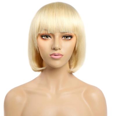 China Fashion Factory Wholesale 100% High Quality Straight Hair 613 BOB Blonde Hair Wig Wigs for sale