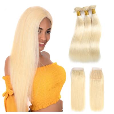 China 613# 613 Human Hair Peruvian Virgin Hair Raw Blonde Hair Straight Peruvian Blonde Silky Straight for sale