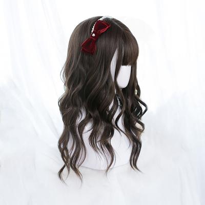 China Fashion Wholesale Synthetic Color Daily Natural Curly Synthetic Hair Long Wigs For Women for sale