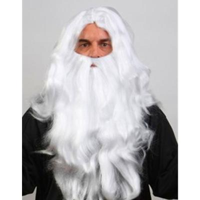 China Hot Selling Christmas Gift Body Wave Santa Wig and White Beard Synthetic Hair Cosplay Wigs Wig for Christmas for sale