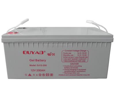 China Solar UPS AGM deep cycle gel battery 12v 200ah for sale