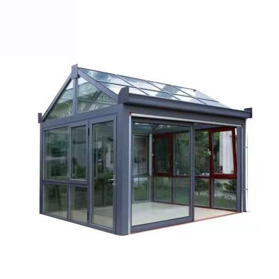 China ZD Factory Direct Selling Universal Aluminum Solar Frame Garden Greenhouse Glass Greenhouse for sale