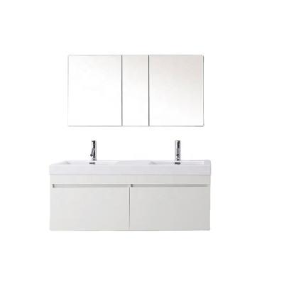 China Modern Wall Mounted Wooden Bathroom Furniture Storage Design Mirror Bathroom Cabinets for sale