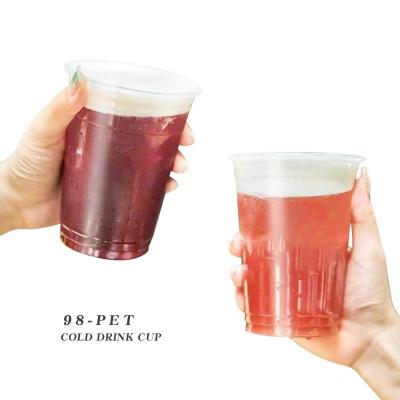 China Eco-Friendly Gobelets  Plastique 14OZ 16OZ 18OZ 20OZ 24OZ pet Cup Disposable Plastic Cold Cup Ice Coffee Cups for sale