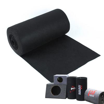 China Anti-pull black and mat 100%, gray non-woven sound box color polyester speaker mat for sale