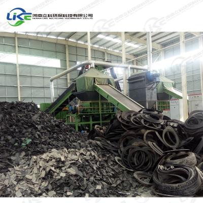 China Playgroud Rubber Shredding Production Line Tire Shredder Tire Steel Wire Separator for sale