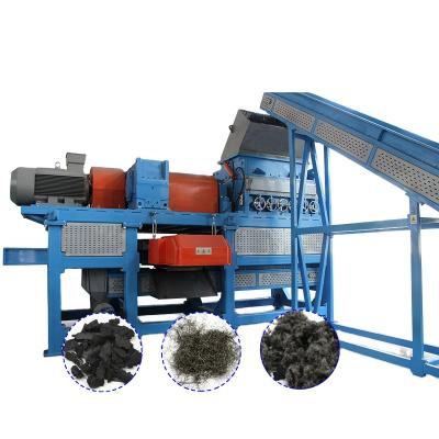 China Factory High Quality Tire Recycling Tire Shredder Production Line For Rubber Chip for sale