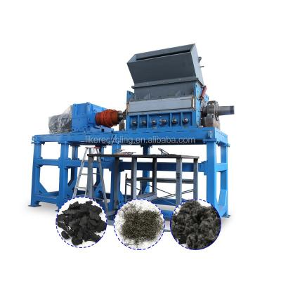 China Crush rubber mulch tires into 10-30mm tire recycling equipment rubber recycling production line rasper machine for sale for sale