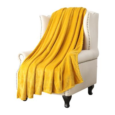 China Simple Custom Made Porcelain Polyester Fleece Throw Blanket Sofa for sale