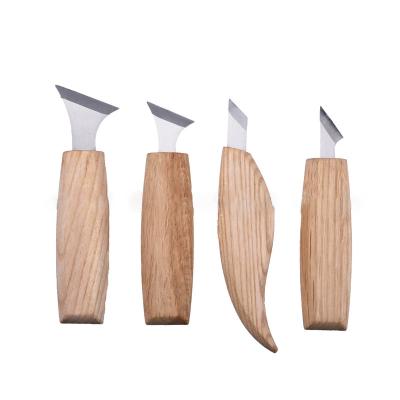 China New Design 7pcs Release Screw Knives Set Trinchar Cuchillo Walnut Wooden Hand Engraving Tool Spoon Carving Craft Knife With Steel Blade for sale