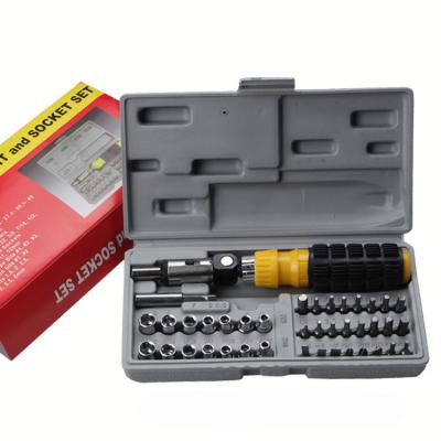 China Multifuction Tool Kit 41pcs Factory Price Ratchet Socket Wrench Set Ratschenschlussel Hand Screwdriver Set for sale