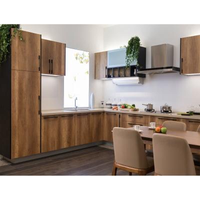 China NICOCABINET China Manufacturer Custom Made Quick Delivery Modern MFC L Shaped Functional Kitchen Pantry Wooden Cabinet for sale