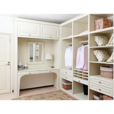 China PANEL NICOCABINET Classic European White Wood Open Closet Large Wardrobe Closets Designs for sale