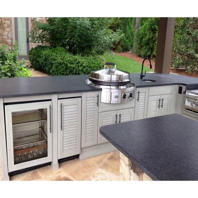 China NICOCABINET Modular Designs Modern High End Custom Outdoor MDF Kitchen Rat Cabinet With Stainless Steel BBQ Grill for sale