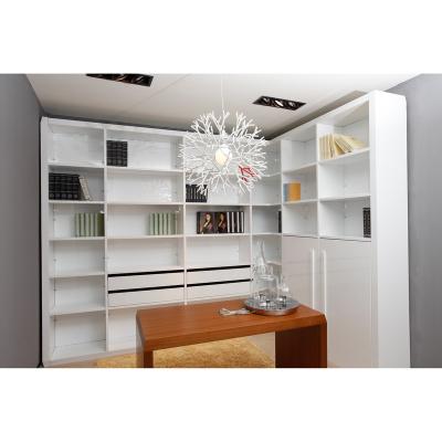 China NICOCABINET Custom European Popular Design Bookcase Modern Custom White Book Shelves for sale