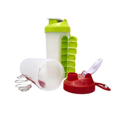 China Traditional Wholesale Custom Printing Sports Fitness Shaker With Lids Clear Plastic Protein Bottle Multifunctional Logo Mug for sale