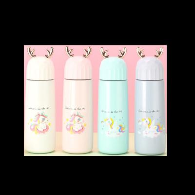 China Deer 304 Stainless Steel 304 Stainless Steel Vacuum Thermos Double-Wall Thermos Kettle Cute Reusable Vacuum Insulated Water Bottle for sale