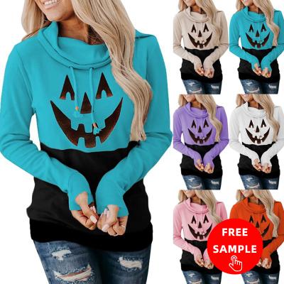 China Free Sample Breathable 2011 Pumpkin Hooded Oversized Women's Fall Halloween Ghost Hoodies S-3XL for sale