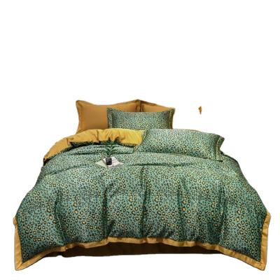 China Anti-pilling Wholesale Popular Luxury High Weight Microfiber Home Choice Washed Silk Bedding Set 4 Pcs for sale