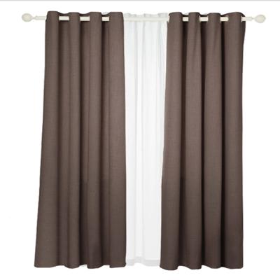 China High Quality Three Layers Thickened Solid Blackout Ready Made Blackout Canvas Curtain For Living Room for sale