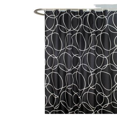 China Wholesale Fashion Viable Ready Made Nordic Modern Thick Polyester Custom Bathroom Waterproof Shower Curtain for sale