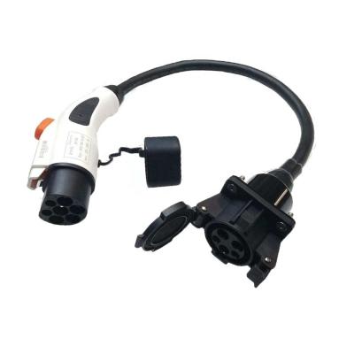 China 32A 7.2KW EV SAE J1772 Converter Thermoplastic Charging Type 1 to GB/T Adapter with 0.5m Cable Charging for GB/T Electric Car for sale