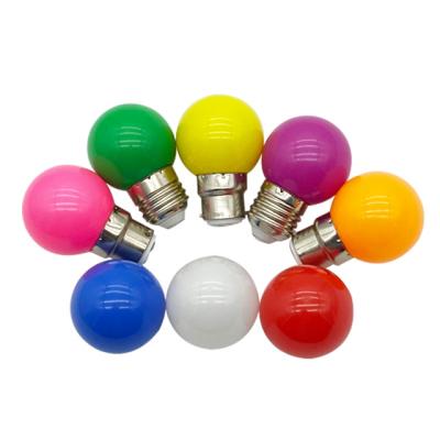 China Residential LED G40 COLOR COVER E27 B22 LED HIGH QUALITY PLASTIC BULB for sale