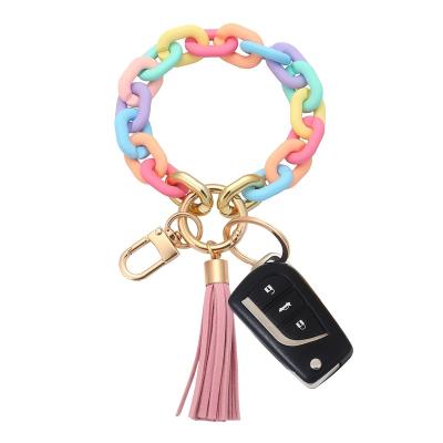 China Factory Bag Chain Bracelet Key Chain Eco-friendly Chunky Acrylic Chain Bracelet Custom Acrylic Key Chain for sale