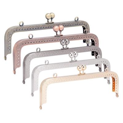 China Square Metal Purse Frame Kiss Clasp Kiss Clasp Lock Bag Clutch Frame DIY Craft for sale