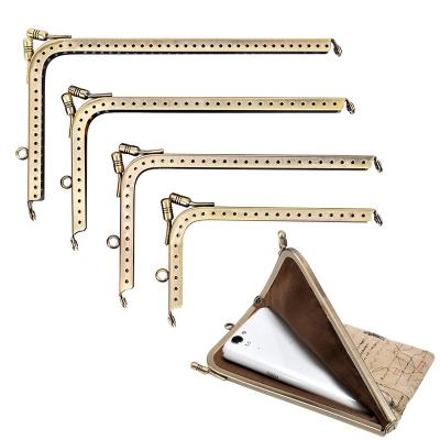 China Metal Antique Bronze Kiss Clasp Lock For Purse Making Metal Frame Purse Frame Kiss Clasp Lock Square Bag Clutch Frame DIY Craft for sale