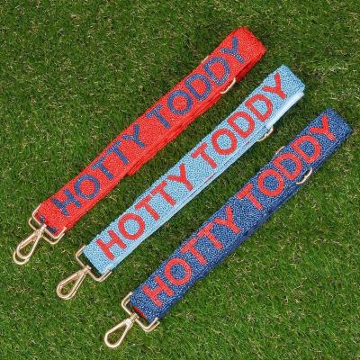 China Cowboy Wide Crossbody Beaded Eco-Friendly Strap For Stadium Bag Purse Game Day Colleges Customized Beaded Bag Strap for sale