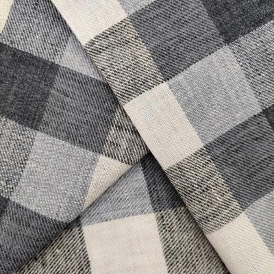 China Stain Breathable Wholesale Plaid Cotton Shirt Skirt Apparel Canvas Fabric for sale