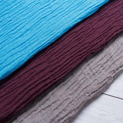 China Wholesale Breathable Stain Crepe Ramie Plain Dyed Cotton Fabric For Garment for sale