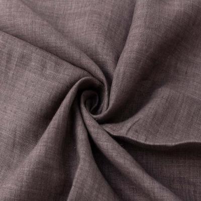 China Breathable Stain Plain 100% Apparel Skirt Shirt Wholesale Linen Yarn-Dyed Fabric for sale