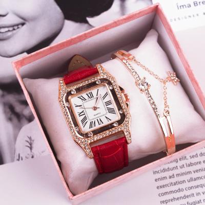 China Luminous Fashion Luxury Waterproof Ladies Watch Lady Watches Crystal Diamond Bracelet Casual Quartz Jewelry Gift Set Box for sale