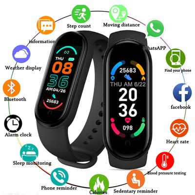 China M6 Unisex Smart Watch Men and Women Fitness Wristband Tracker Heart Rate Monitor Waterproof Sports Watch MI Smart Wristband (Small Gift) for sale