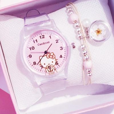 China 2021 New Fashion Alarm Watch Transparent Cute Sports Student Watches for sale