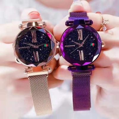 China New Auto Date Fashion Women Watch Free Bracelet Water Resistant Quartz Woman Watch Luxury Starry Sky Ladies Wrist Watch for sale